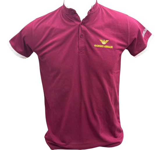 Giorgio Armani Maroon Polo T-shirt